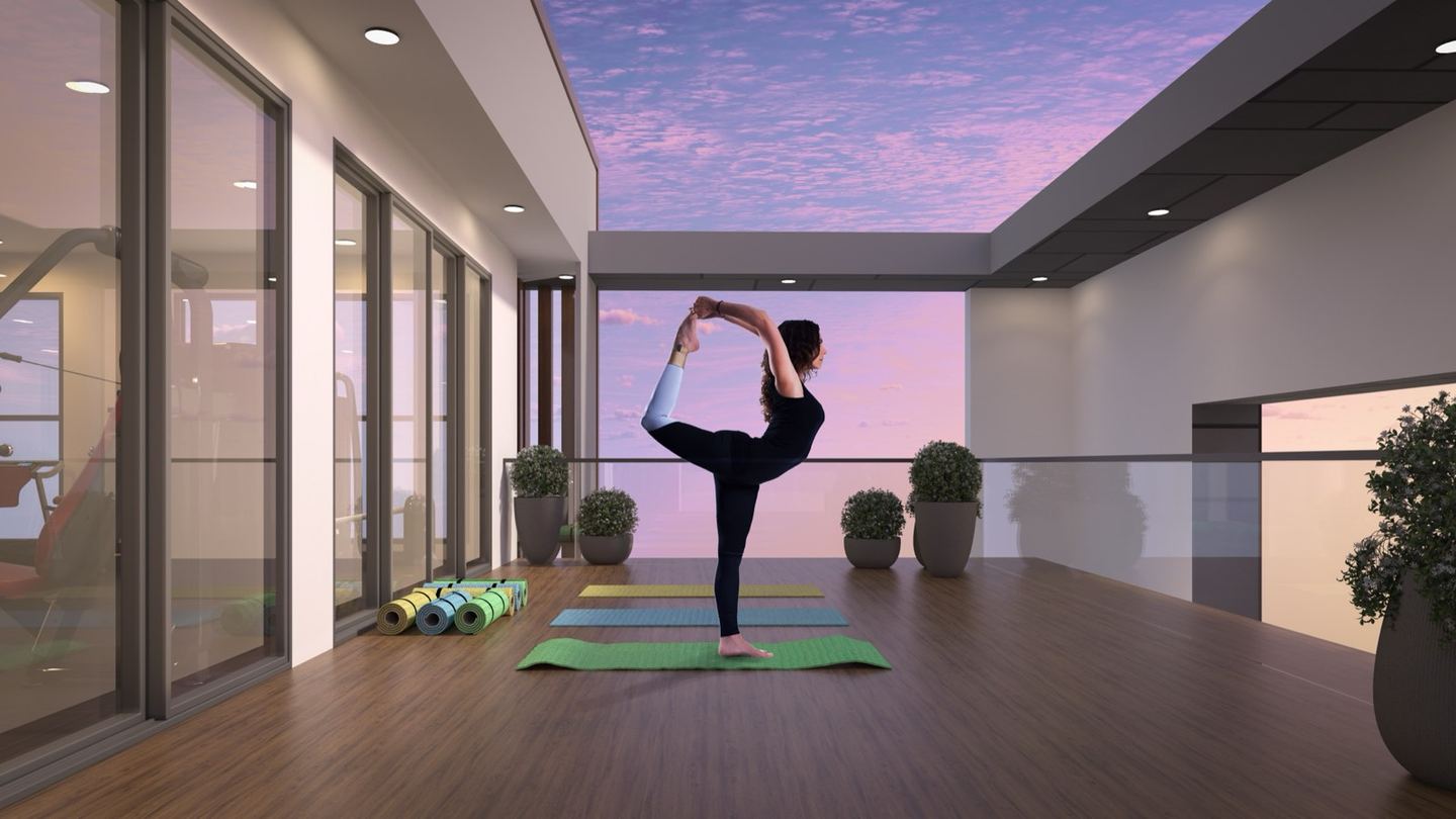 The horizon yoga deck at Magnolia Delight